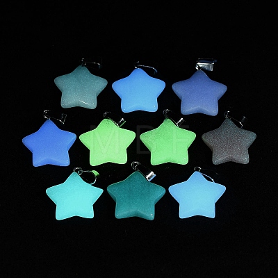 Synthetic Noctilucent Stone/Luminous Stone Pendants G-Z054-06D-1