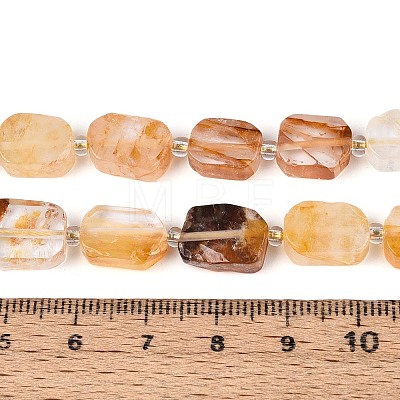 Natural Yellow Hematoid Quartz/Golden Healer Quartz Beads Strands G-T138-26A-03-1