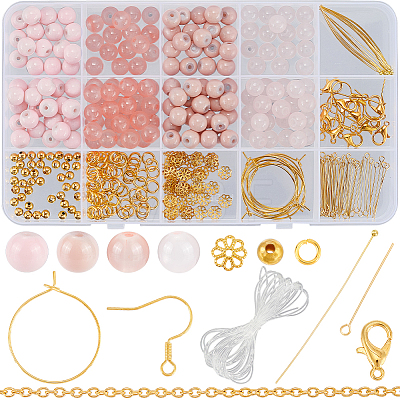 DIY Glass Beaded Bracelets & Earrings Jewelry Making Kit DIY-SP0001-20D-1