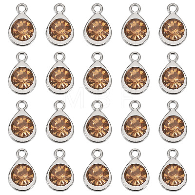 20Pcs Faceted Glass Charms RGLA-TADJ0001-01D-1