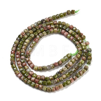 Natural Unakite Beads Strands G-H042-B25-01-1