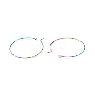 Ion Plating(IP) 316 Surgical Stainless Steel Hoop Earrings Findings STAS-F149-32M-A-1