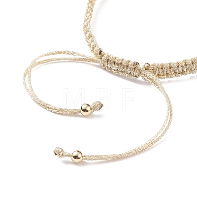 Half Finished Polyester Braided Pearl Bracelet AJEW-JB01128-1