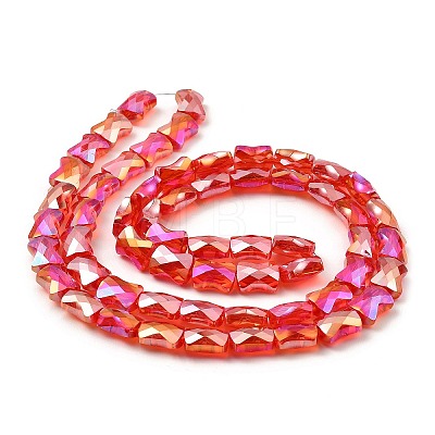 AB Color Plated Transparent Glass Beads Strands EGLA-P051-06A-A01-1