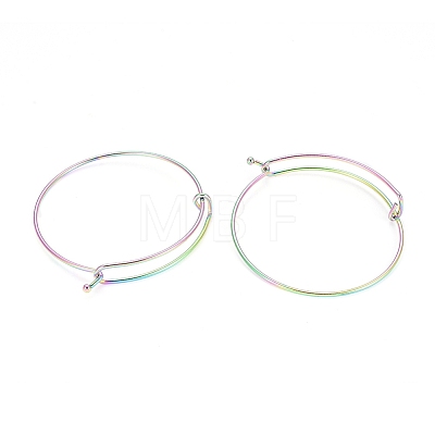 Adjustable Ion Plating(IP) 304 Stainless Steel Expandable Bangle Making LS-BJEW-L604-09M-1