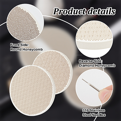 Quartz Honeycomb Ceramic Soldering Boards AJEW-OC0005-53B-1