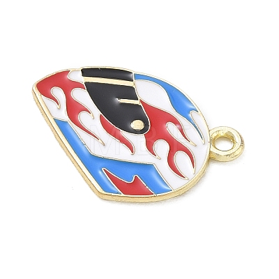 Racing Car Theme Alloy Enamel Pendants AL-CBA4666-03I-1