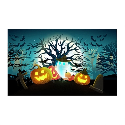 Polyester Halloween Banner Background Cloth FEPA-K001-001E-1