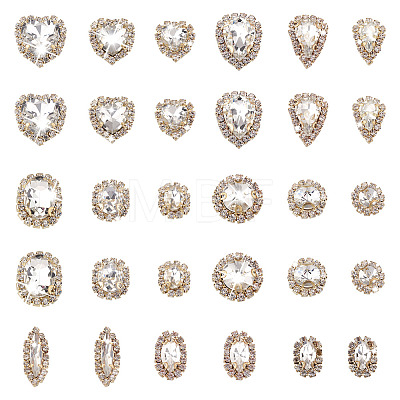 Yilisi 60Pcs 15 Style Sew on Rhinestone RGLA-YS0001-02-1