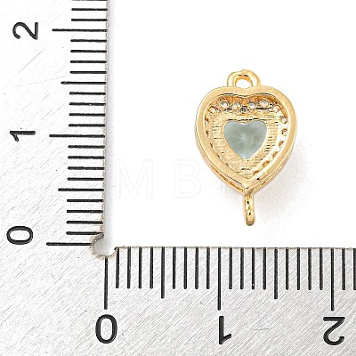 Brass Pave Cubic Zirconia Connector Charms KK-Z072-06G-01-1