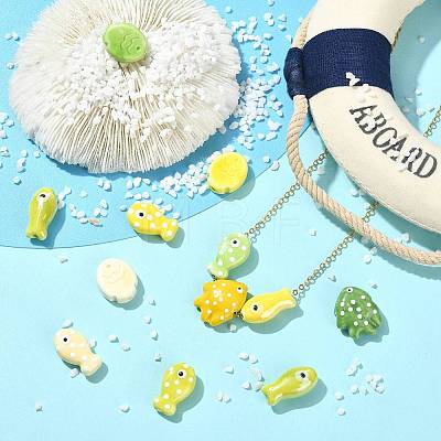12Pcs 11 Styles Handmade Porcelain Beads PORC-FS0010-62-1