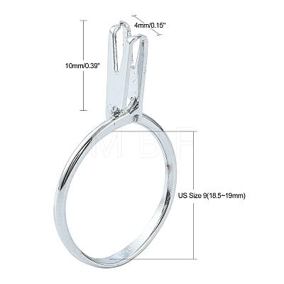 Zinc Alloy Cuff Ring Findings PALLOY-E005-01P-02-1