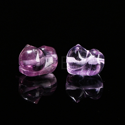 Natural Amethyst Cat Shape Beads PW-WG2A65D-01-1