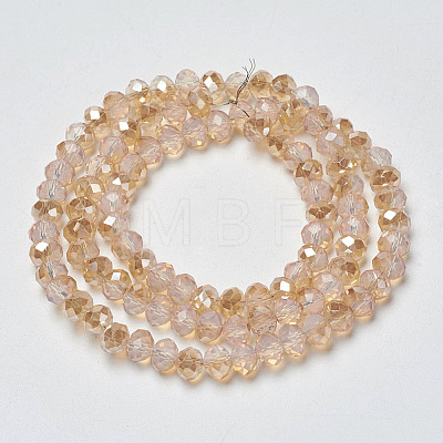 Electroplate Glass Beads Strands EGLA-A034-J8mm-K01-1