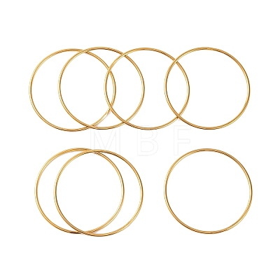 7Pcs PVD Vacuum Plating 304 Stainless Steel Bangles Set for Women BJEW-A011-09A-G-1