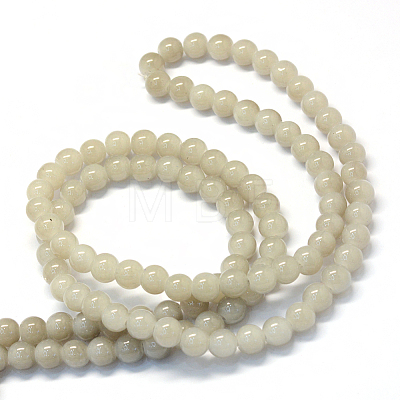 Baking Painted Imitation Jade Glass Round Bead Strands DGLA-Q021-10mm-43-1