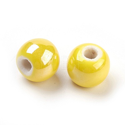 Handmade Porcelain Beads PORC-D001-10mm-16-1