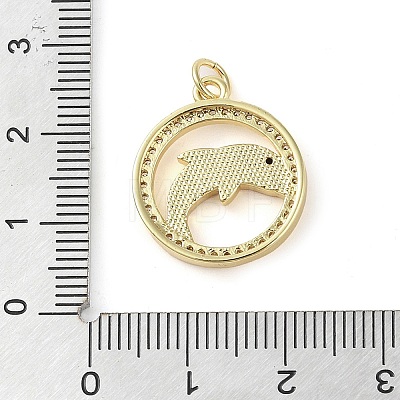 Brass Micro Pave Clear Cubic Zirconia Pendants KK-Q813-05G-1