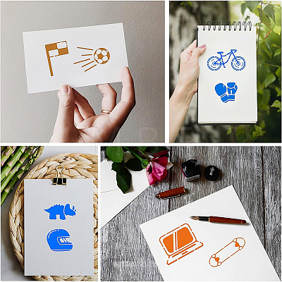 Boy's Hobby Theme Stainless Steel Cutting Dies Stencils DIY-WH0279-163-1