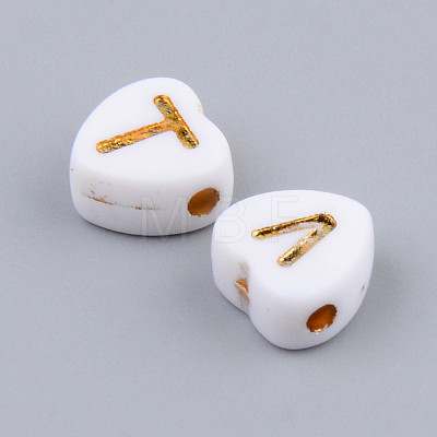 Electroplate Opaque Acrylic Beads X-MACR-S273-38-1
