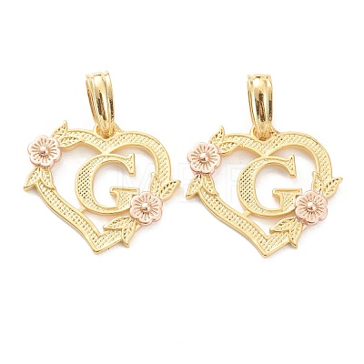 Real 18K Gold Plated Brass  Pendants KK-J042-43G-G-1