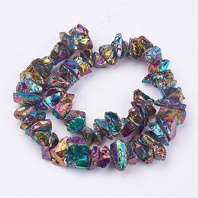 Electroplated Natural Quartz Crystal Bead Strands G-F336-06D-1