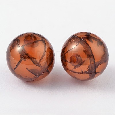 Colorful Resin Round Beads X-RESI-R284-12-M-1