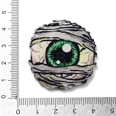 Halloween Theme Opaque Printed Acrylic Pendants SACR-Z005-01B-1