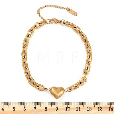 201 Stainless Steel Cable Chain Link Bracelets BJEW-M051-01G-1-1