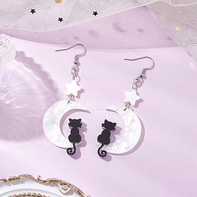 Acrylic Dangle Earrings EJEW-JE06333-03-1