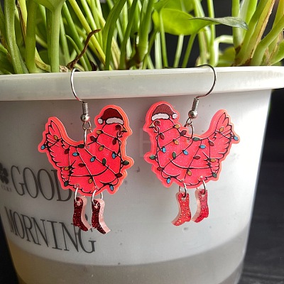 Chick Acrylic Dangle Earrings FS-WG1033A-02-1