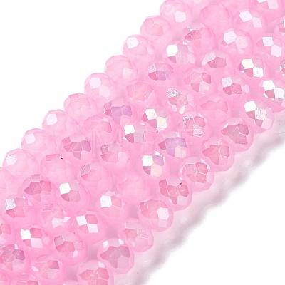 Baking Electroplate Glass Beads Strands LS-DGLA-A039-J6MM-B16-1