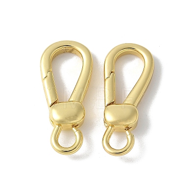 Brass Keychain Clasps KK-F893-15G-1