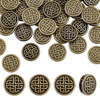 40Pcs Tibetan Style Zinc Alloy Slide Charms FIND-PH0061-43AB-1