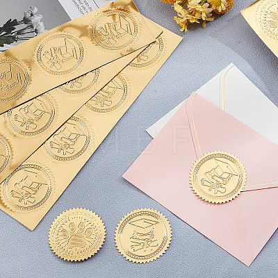 Self Adhesive Gold Foil Embossed Stickers DIY-WH0211-126-1