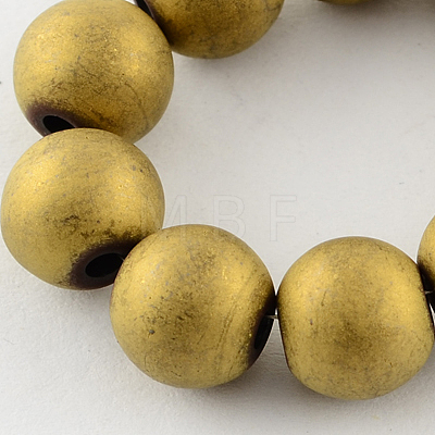 Non-magnetic Synthetic Hematite Beads Strands G-Q933-4mm-07-1