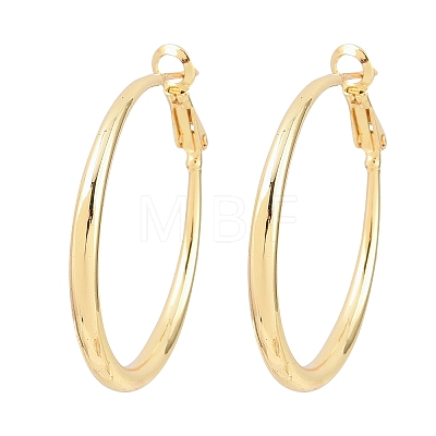 Brass Hoop Earrings for Women EJEW-A156-17C-G-1
