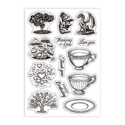 Custom Summer Theme PVC Plastic Clear Stamps DIY-WH0631-0083-1