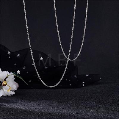 925 Sterling Silver Thin Dainty Link Chain Necklace for Women Men JN1096A-01-1
