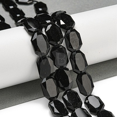 Natural Obsidian Beads Strands G-P544-B03-01-1