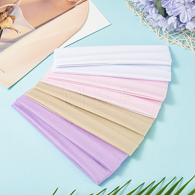 8Pcs 4 Colors Milk Silk Cloth Hair Bands OHAR-TAD0001-01C-1