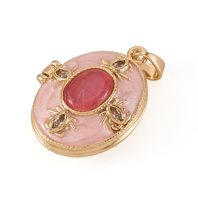 1Pc Brass Enamel Locket Pendants FIND-TA0010-71B-1