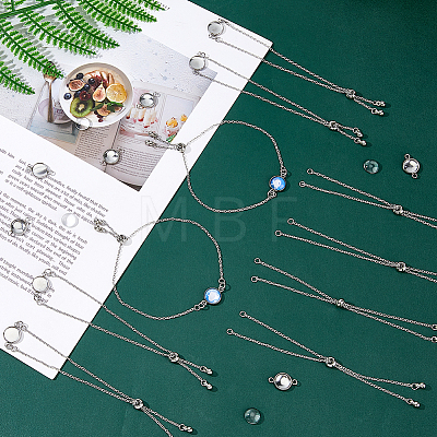 20Pcs 304 Stainless Steel Slider Cable Chain Slider Bracelet Makings DIY-DC00001-1