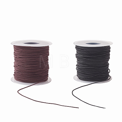 2Rolls 2 Colors Round Elastic Cord Wrapped by Nylon Thread EC-SZ0001-06-1