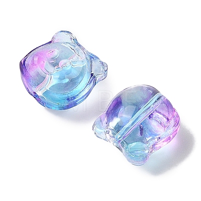 Transparent Spray Paint Glass Beads GLAA-Z011-01A-1