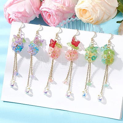 Acrylic Dangle Earrings EJEW-JE06938-1