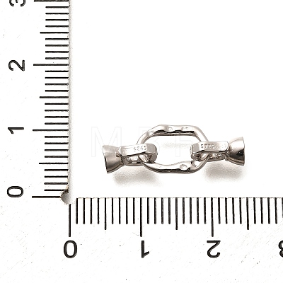 925 Sterling Silver Fold Over Clasps STER-B006-02P-1