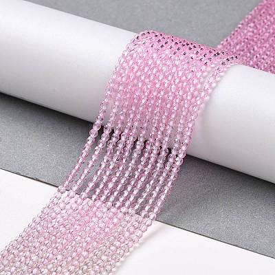 Transparent Gradient Color Glass Beads Strands GLAA-G101-2mm-14-1