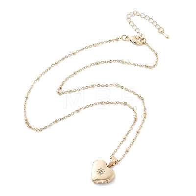 Clear Cubic Zirconia Locket Necklaces LS-NJEW-A036-01A-1