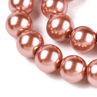 Baking Painted Pearlized Glass Pearl Round Bead Strands HY-Q003-10mm-50-A-1